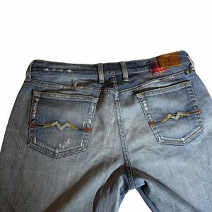 Lucky Brand Jeans Women's 14/32 Sweet N Straight Leg Flannel Patches Distressed